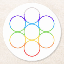 Egg of Life Chakra Single Underlägg Papper Rund