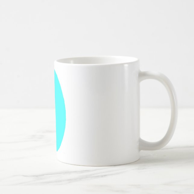 Egg Solid Cyan MUSEUM Zazzle-gåvor Kaffemugg (Höger)
