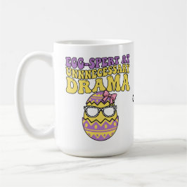 Egg-spert At Unnecessary Drama Funny Retro Easter  Kaffemugg