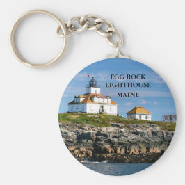 Egg Sten fyr, Maine Keychain Nyckelring