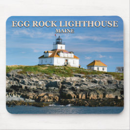 Egg Sten fyr, Pub Harbour Maine Mousepad Musmatta