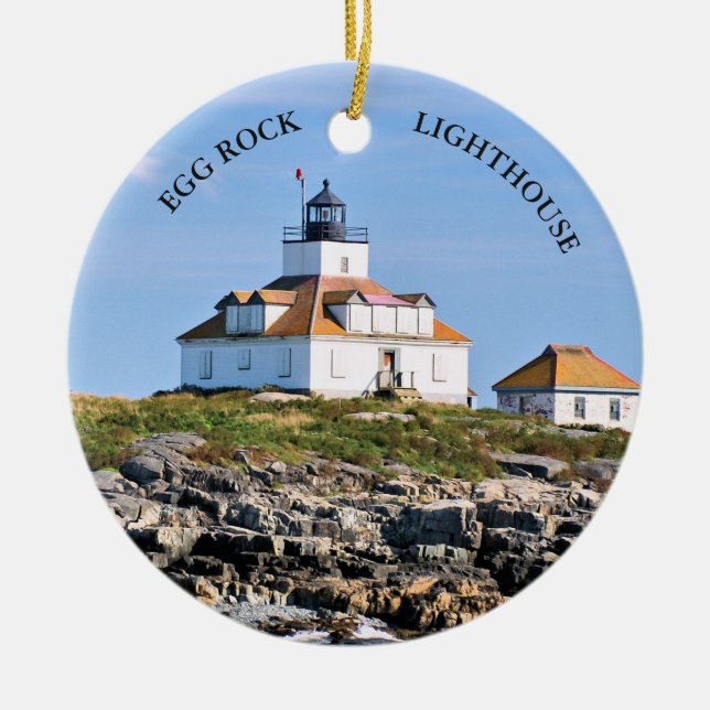 Egg Sten fyr, Pub Harbour Maine Ornament (Framsidan)