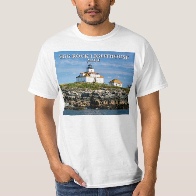 Egg Sten fyr, Pub Harbour Maine T-Shirt (Framsida)