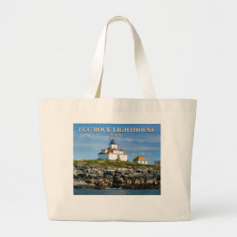 Egg Sten fyr, Pub Harbour Maine Tote Bag Jumbo Tygkasse