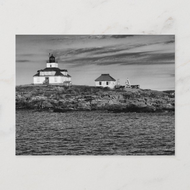 Egg Sten Lighthouse Maine-Postcard Vykort (Framsida)