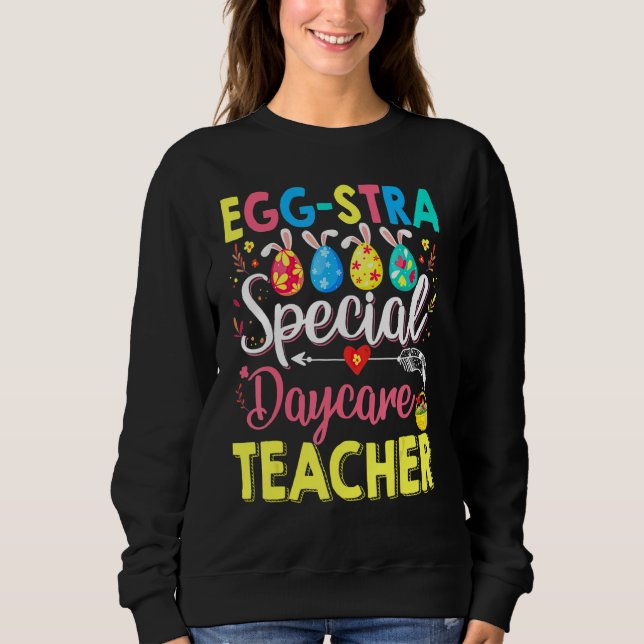 Egg Stra Speciell Daycare Teacher Funny Påsk Day T Shirt (Framsida)