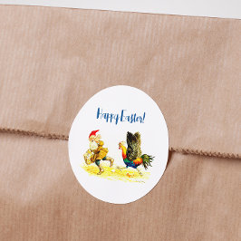 Egg Theif Vintage Funny Jenny Nyström Påsk Runt Klistermärke