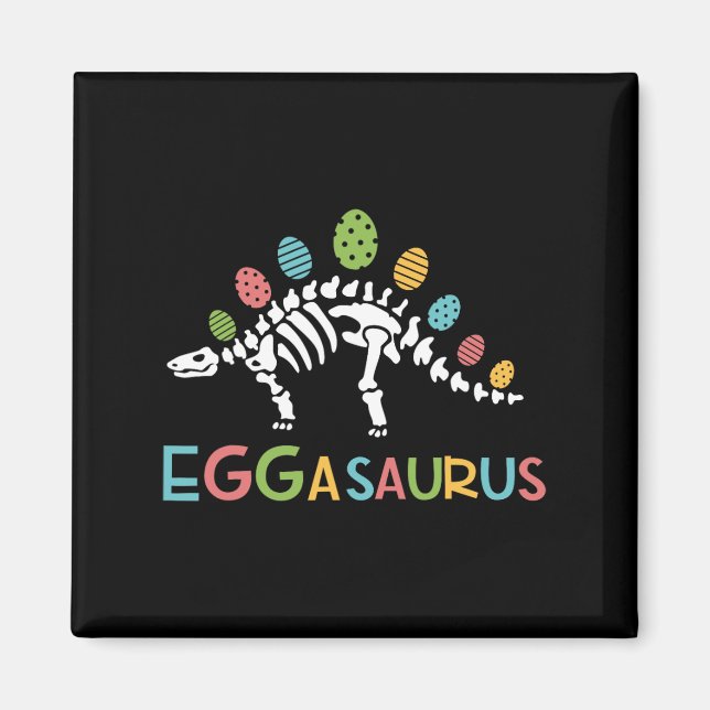 Eggasaurus Påsk Stegosaurus Dinosaur Boys Kids T Magnet (Framsidan)