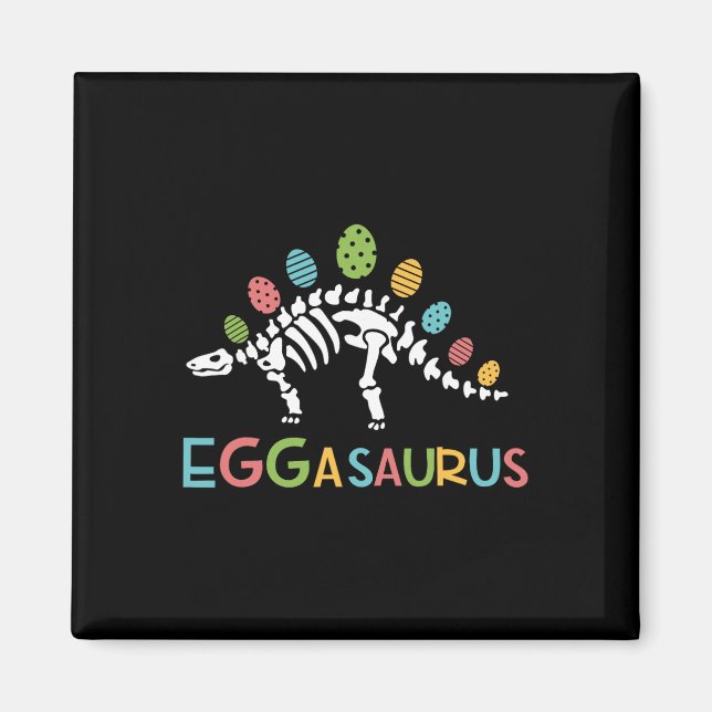 Eggasaurus Påsk Stegosaurus Dinosaurie Pojkar Barn Magnet (Framsidan)