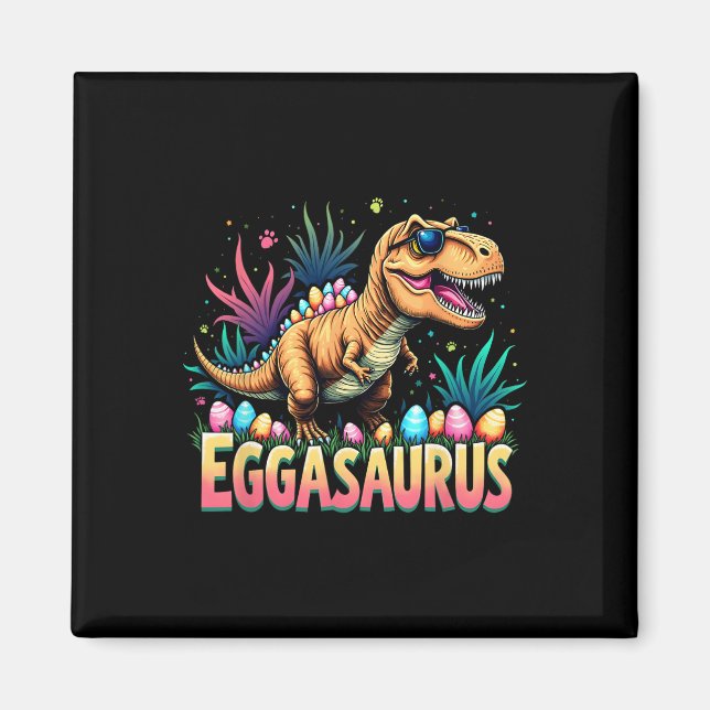 Eggasaurus Påsk Stegosaurus Dinosaurie Pojkar Barn Magnet (Framsidan)