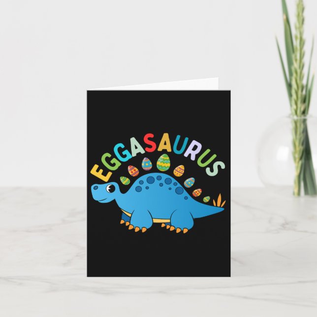 Eggasaurus Påskägg Hunt Dinosaur Stegosaurus till Kort (Framsida)