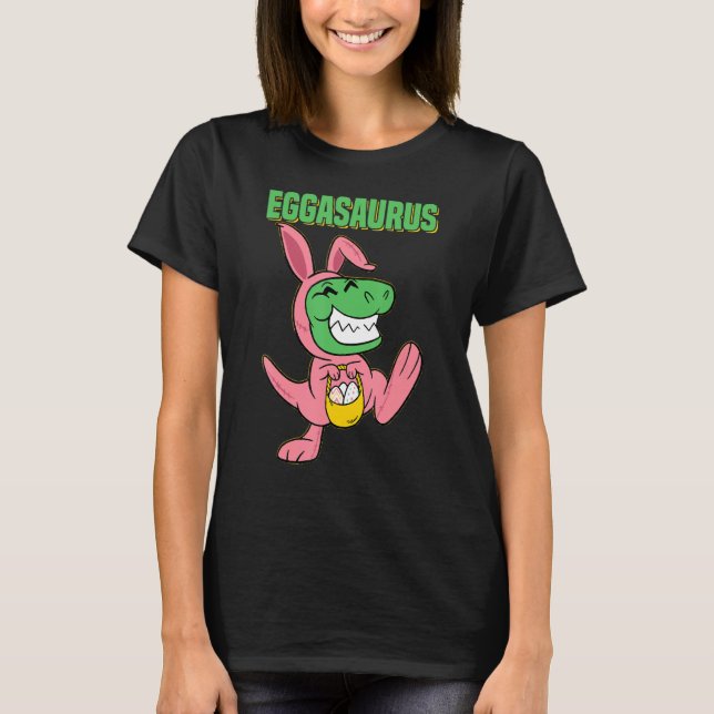 Eggasaurus Rabbit Trex Påskägg Hunt Bunny Dinos T Shirt (Framsida)