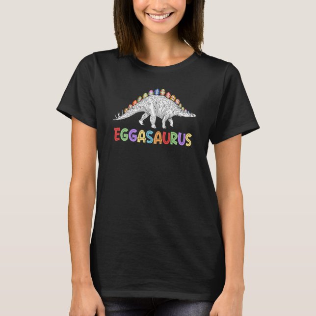 Eggasaurus Stegosaurus Egg Dinosaur Glad påsk D T Shirt (Framsida)