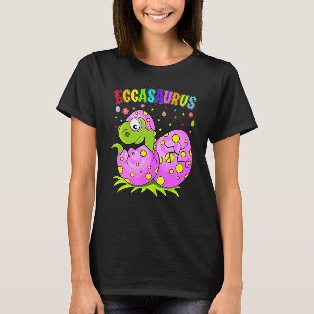 Eggasaurus Stegosaurus Påskägg Dinosaur Cute Fu T Shirt (Framsida)