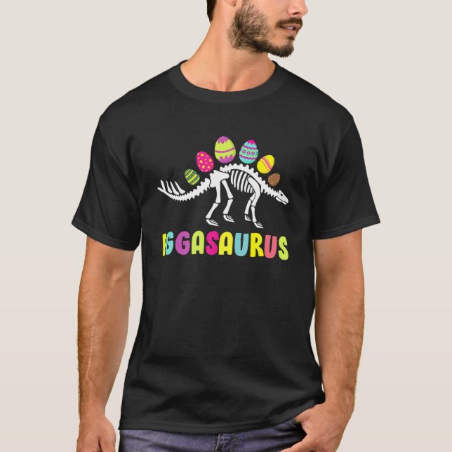 Eggasaurus Stegosaurus Påskägg Dinosaur Funny E T Shirt (Framsida)