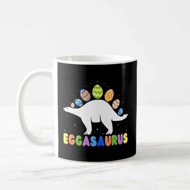 Eggasaurus Stegosaurus Påskägg Dinosaur Påsk Kaffemugg (Vänster)