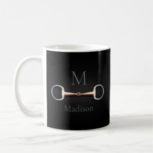 Eggbut Snaffle Bit Monogrammed Equestrian Kaffemugg