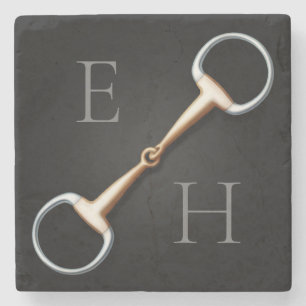 Eggbut Snaffle Bit Monogrammed Equestrian Stenunderlägg