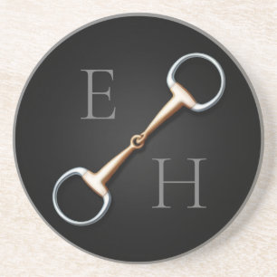 Eggbut Snaffle Bit Monogrammed Equestrian Underlägg