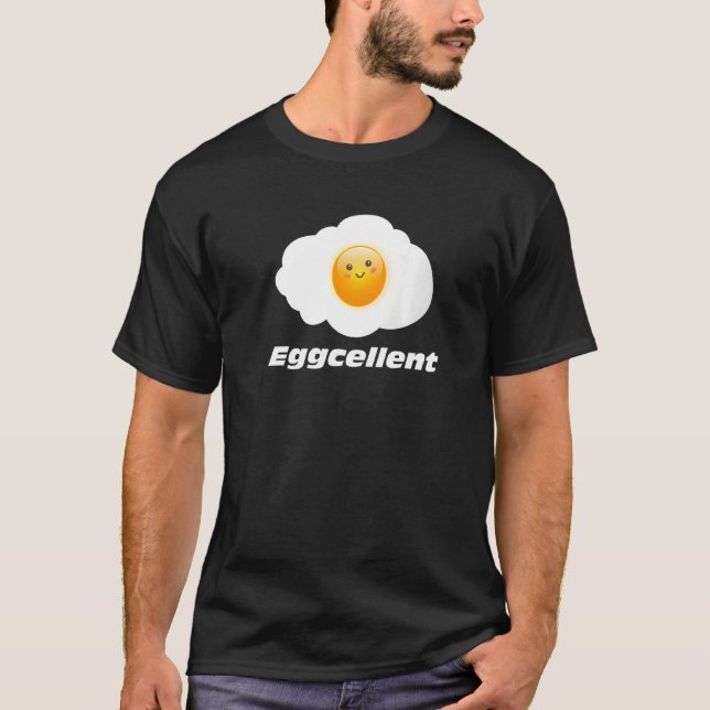 Eggcellent Excellent Funny Graphic Egg Älskare T Shirt (Framsida)