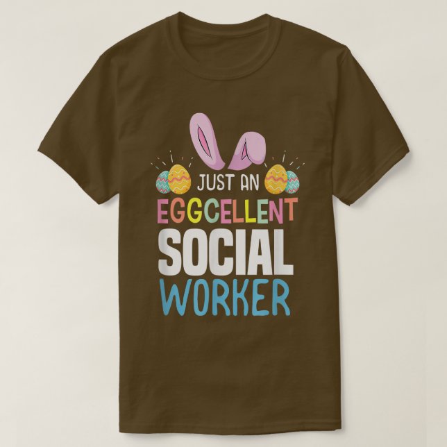 Eggcellent Social Worker Påskägg Bunny Öron T Shirt (Design framsida)