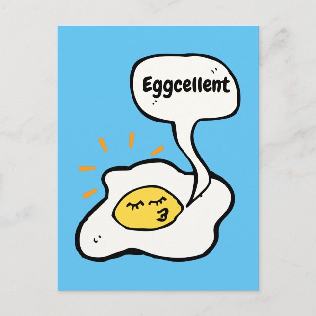 Eggcellent Sunny Side Up Vykort (Framsida)