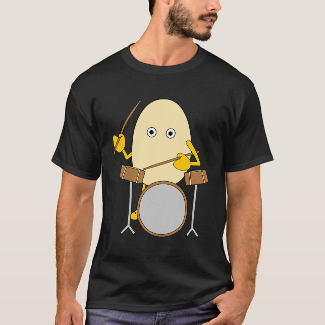 Egghead Drummer T Shirt (Framsida)