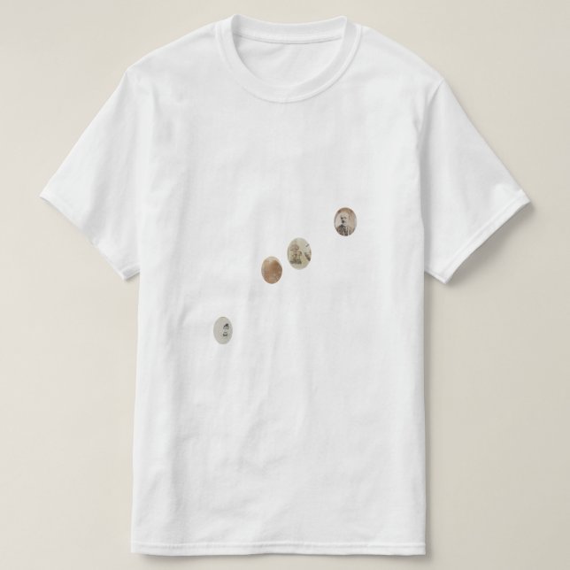 EggHead – Främre oval flykt och baksida T Shirt (Design framsida)
