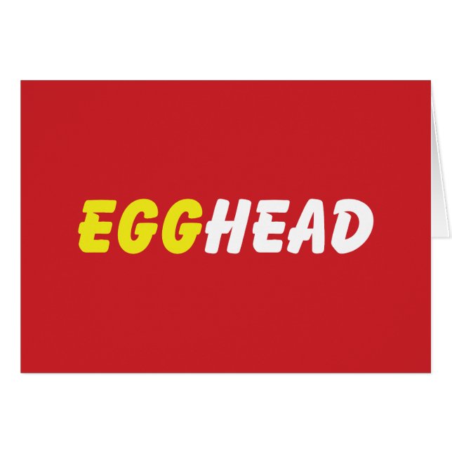 EGGHEAD GREETCARDS HÄLSNINGSKORT (Framsidan Horizontal)
