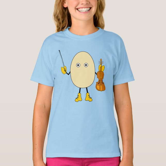 Egghead Violinist T Shirt (Framsida)