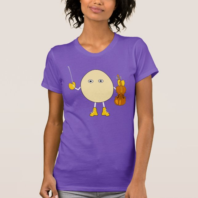 Egghead Violinist T Shirt (Framsida)