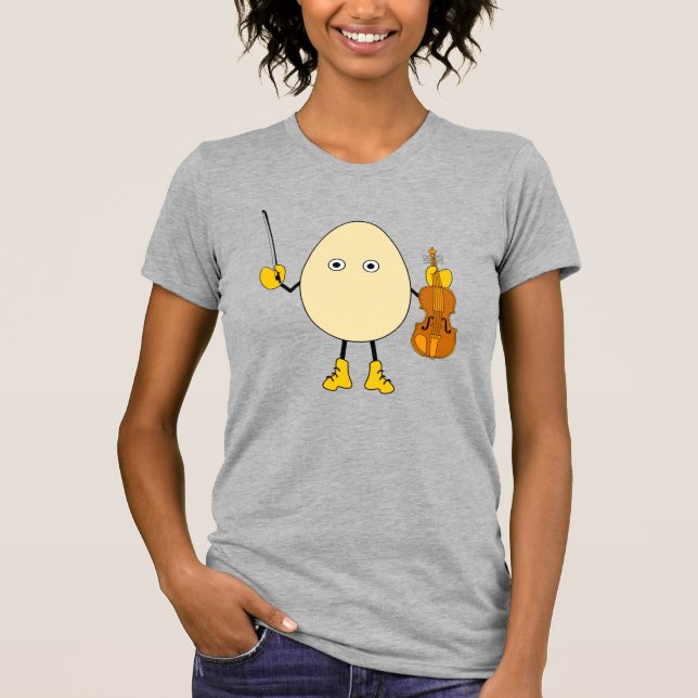 Egghead Violinist T Shirt (Framsida)