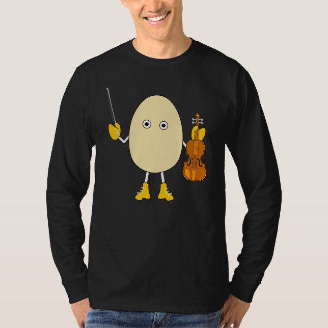 Egghead Violinist T Shirt (Framsida)