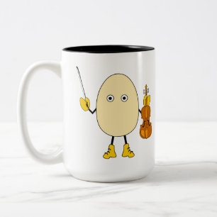 Egghead Violinist Två-Tonad Mugg
