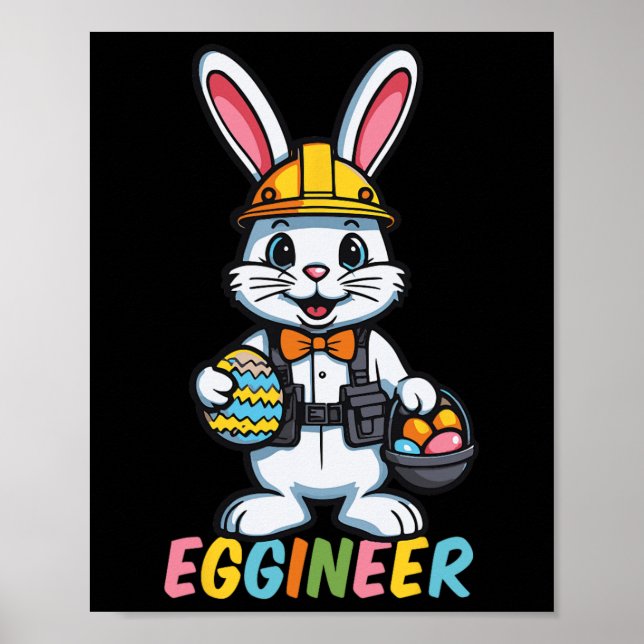 Eggineer Ingenjör Funny Påsk Day Manar Women Easte Poster (Framsidan)