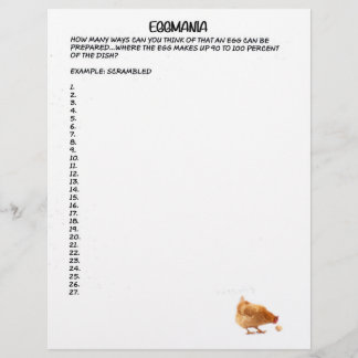 EGGMANIEN GAME LETTERHEAD BREVHUVUD