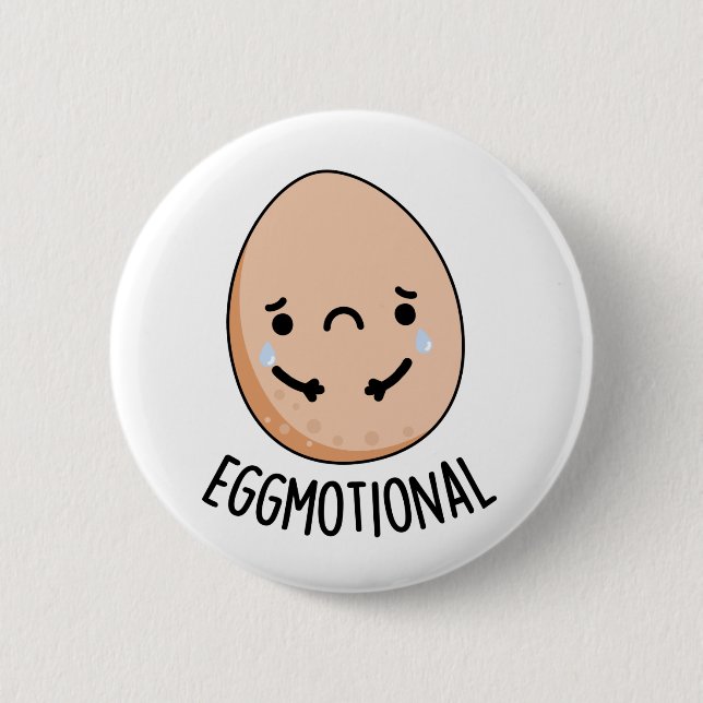 Eggmotional Funny Emotional Egg Pun Knapp (Framsida)