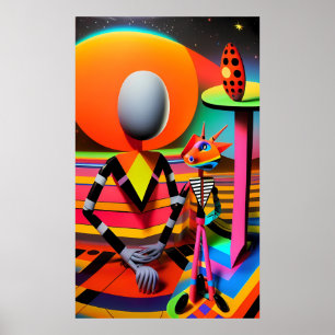 Eggning på en fiktiv vän under Tableau Poster