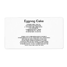 Eggnog-etiketter för kummelrecept