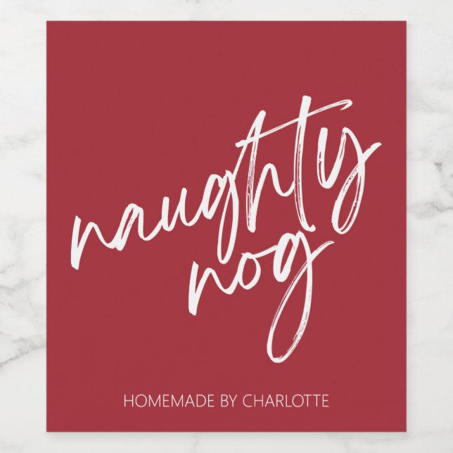 Eggnog Food and Beverage Label Set Vinflaska Etikett (Singel etikett)