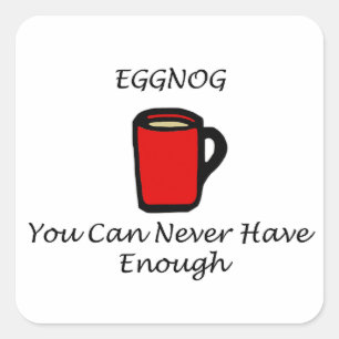Eggnog Fyrkantigt Klistermärke