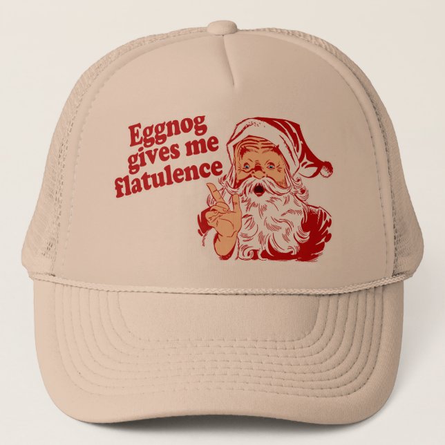 Eggnog ger Santa Flatulence Truckerkeps (Framsida)