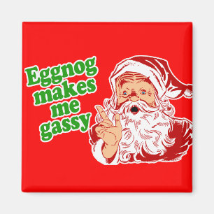 Eggnog gör Santa att fisa Magnet