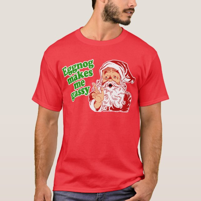 Eggnog gör Santa att fisa Tröja (Framsida)