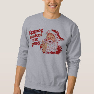 Eggnog gör Santa gas- Lång Ärmad Tröja