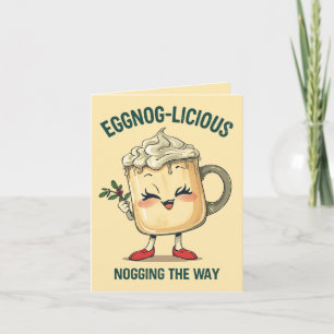 Eggnog-liknande – Rolig jul Eggnog-pun  Kort