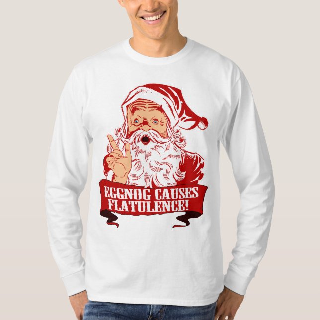 Eggnog orsakar Flatulence Tee (Framsida)