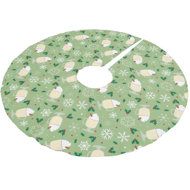 Eggnog Pattern Julgransmatta Borstad Polyester (Vinklad)