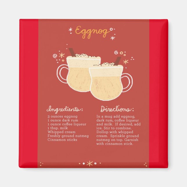 Eggnog Recipe Magnet (Framsidan)