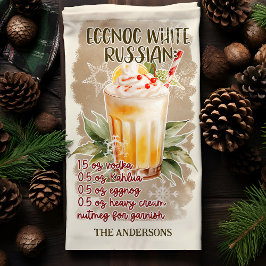 Eggnog White Russian jul Cocktail Recipe Kökshandduk